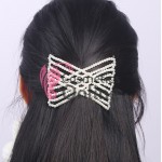 Accesoriu tip glamour pentru prins parul din metal cu pini de insertie PZS011NN - Alba